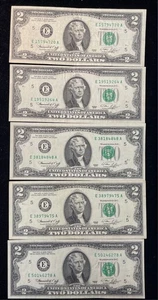 1976 2 $ Fed Reserve Note - GS - Richmond - Lot of 5 - USSK0028 - Bild 1 von 2