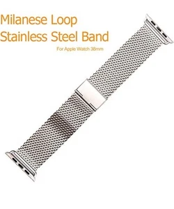 Milanese Loop Srebrny pasek ze stali nierdzewnej Apple Watch - Zdjęcie 1 z 3