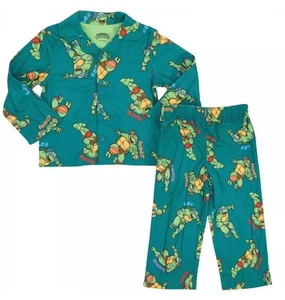 Teenage Mutant Ninja Turtles Flannel Pajama Set Boy SZ 6 TMNT - Picture 1 of 2