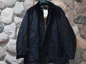 Barbour Ashby Wax Jacket Coat Navy Blue MWX0339NY92 New Extra Large XL - Picture 1 of 8