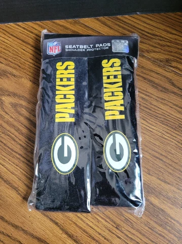 2 PC NFL Green Bay Packers Car Truck Bag Seat Belt Pads / Shoulder Pads Covers Cover