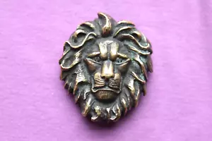 Vintage James Avery Solid Brass Lion Head Belt Buckle - Picture 1 of 6