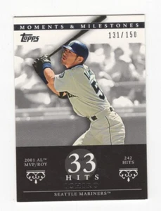 2007 TOPPS MOMENTS & MILESTONES CARD# 6-33 HITS ICHIRO MARINERS 131/150 - Picture 1 of 1
