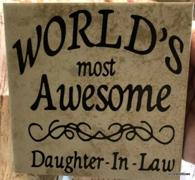 Vinilo decorado 6x6" familia de baldosas cerámicas de vinilo con nuera más impresionante del mundo Foto 1 de 2