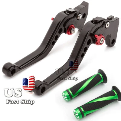 Palanca de embrague de freno corta CNC negra con empuñaduras para Yamaha YZF R3 2014 2015 2016-2020 Foto 1 de 4