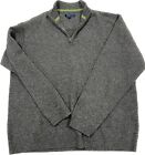 Boden Lambs Wool 1/4 Zip Long Sleeve Pullover Sweater Charcoal Size Xl