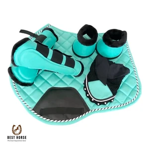 Saddle Pad Set including Fly Veil Bell Boots & Brushing Boots - Equestrian - Bild 1 von 1