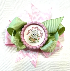 Beautiful Happy Mother's Day Inspired Hair Bow for girls/Moms. - Picture 1 of 3
