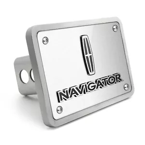 Lincoln Navigator 3D Logo Brushed thick Billet Aluminum 2 inch Tow Hitch Cover - Picture 1 of 5