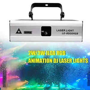 2W ILDA RGB Animation Beam Scanner Stage Laser Lamps Projector for DJ Disco Club - Picture 1 of 15