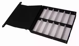 PORTABLE DISPLAY SUNGLASSES holds 12 pair CARRING CASE glasses BLACK SNAP ON TOP - Picture 1 of 1