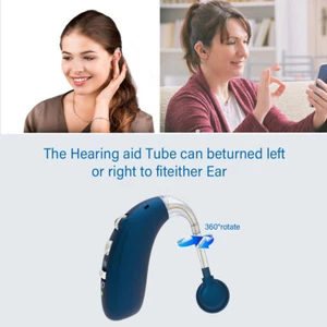 Digital Hearing Aid Aids Kit Behind the Ear BTE Sound Voice Amplifier New ! - Picture 1 of 19