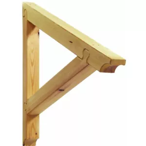 SUPPORTO PER TETTOIA PENSILINA A TRIANGOLO IN LEGNO 914x870mm PIRCHER - Foto 1 di 2