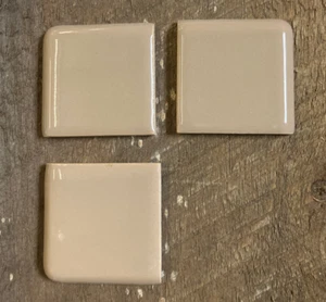 NOS 3 Vtg 70s Florida Tile Mexican Sand 2"x2" Bullnose Corners Ceramic Tiles Lot - Picture 1 of 3
