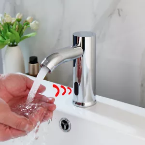 Grifo de fregadero con sensor automático electrónico de baño grifo cromado - Imagen 1 de 9