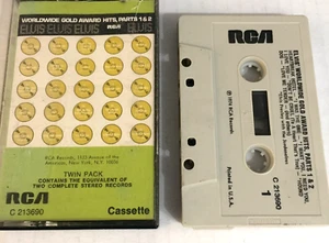 Elvis Worldwide Gold Award Hits Part 1 & 2 Cassette Ships Same Day With Tracking - Picture 1 of 3