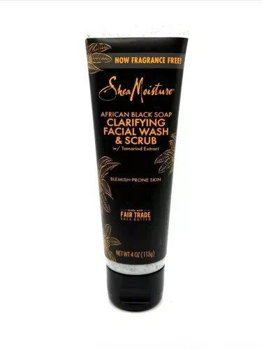 Shea Moisture African Black Soap, Clarifying FACIAL Wash & Scrub, 4 oz - Image 1 of 1