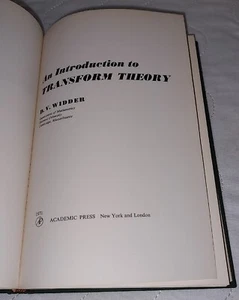 An Introduction To Transform Theory - Pure And Applied By D. Widder HC 1971 - Picture 1 of 15