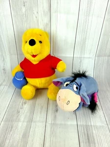 Disney’s Winnie the Pooh & Eeyore Plush Dolls 10-13" Tall Vintage 1994 - Picture 1 of 12