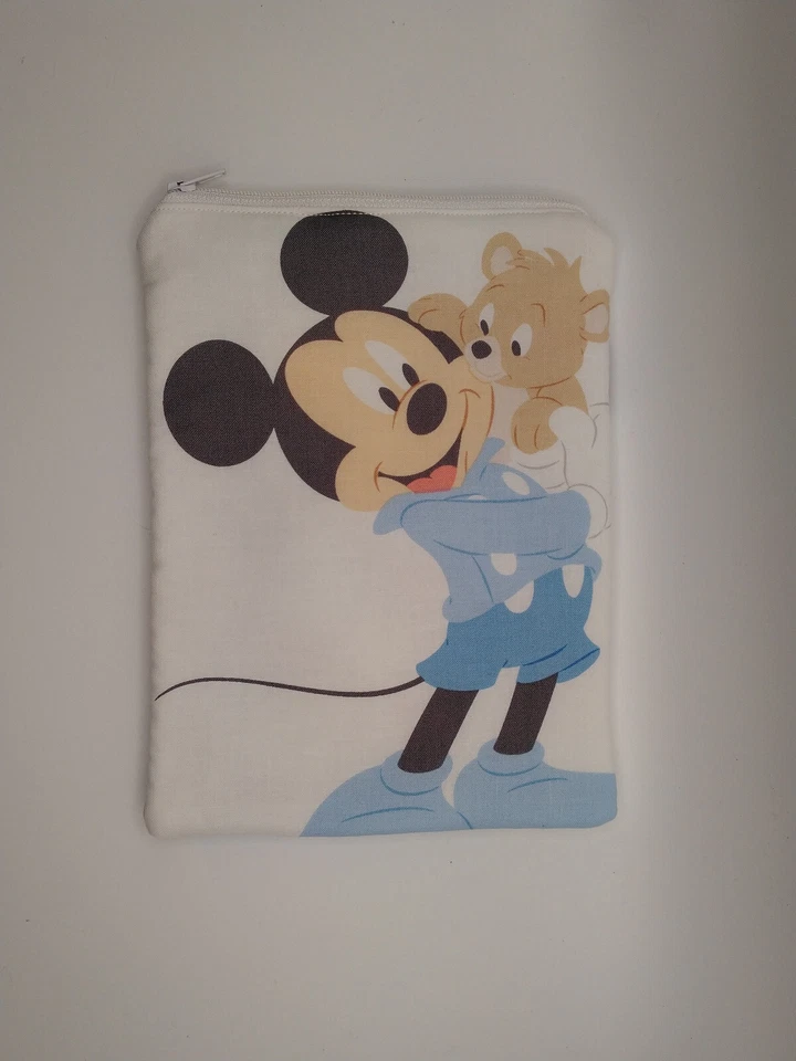 Handmade small zipper bag made with Mickey Mouse Licensed fabric - Image 1 of 1