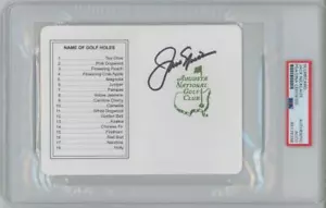 Jack Nicklaus signed Masters Scorecard PSA/DNA Slabbed autographed - Picture 1 of 1