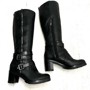 UGG Australia 1012904 Damenstiefel schwarz Leder Lana wasserdicht mit Absatz Größe 6 - Bild 1 von 23