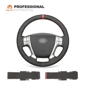 Black Synthetic Suede Car Steering Wheel Cover for Hyundai Veracruz / IX55 - Picture 1 of 11