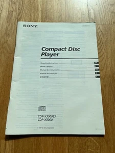 Sony CDP-X3000ES CDP-X3000 User Manual Operating Instructions 3-858-684-11(1) - Photo 1/3