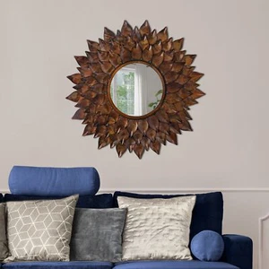 Miroir tournesol cadre métal design antique Rio de Janeiro Ø 74 cm WOMO-DESIGN®