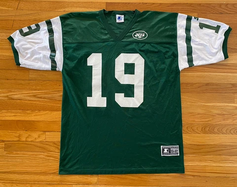VTG 90s Made in USA Keyshawn Johnson Starter Jersey SZ 52 XL New York Jets NFL Cover