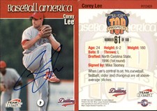 Corey Lee Signed 1999 Team Best Baseball America #61 Card Tulsa Drillers Auto AU