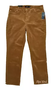 Lauren Ralph Lauren Women's Plus 16W Corduroy Mid-Rise Straight Pant in Camel - Picture 1 of 11