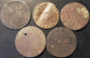Louis XV, Louis XIII, Henri IV, Tournai - Lot Of X5 Tokens! - Picture 1 of 2