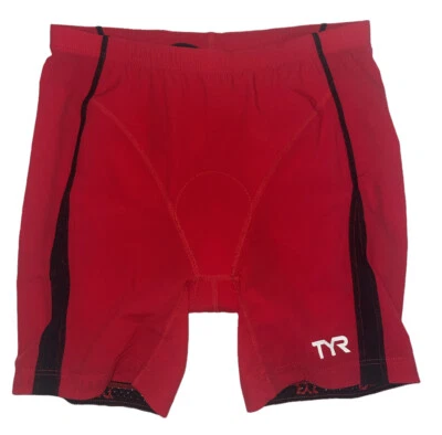 Pantalones Cortos de Triatlón TYR Para Mujer CARBONO Grandes Rojo Negro 6" con Almohadilla de Amplificador Hechos en EE. UU. Nuevos Foto 1 de 4