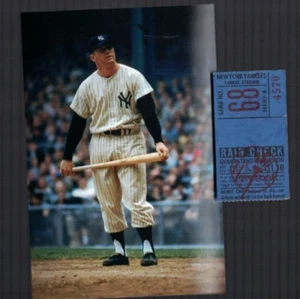 Boleto de Mickey Mantle 2 hits 1 de septiembre de 1958 DH Yankees vs. Red Sox - Imagen 1 de 1