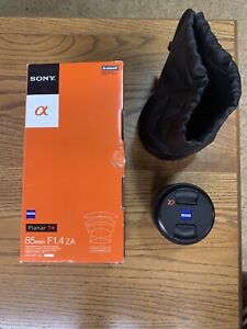 Sony SAL 85mm f/1.4 ZA Lens Planar T*  Zeiss A-mount -  Case/Org Box
