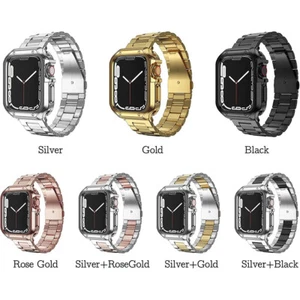Edelstahl iWatch Armband+Stoßfest TPU Hülle Für iWatch Series 10/9/8/6/SE/Ultra - Picture 1 of 18