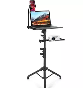 TechFlo Adjustable Dual Shelf Tripod Presentation Stand Lectern w/ Phone Holder - Picture 1 of 3