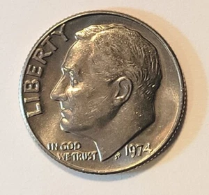 1974 Roosevelt Dime *No Mint Mark* - Picture 1 of 2