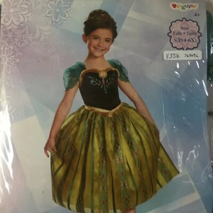 Disney Frozen Anna SMALL 4-6X Child Deluxe Princess Costume Cameo Halloween NEW - Picture 1 of 9
