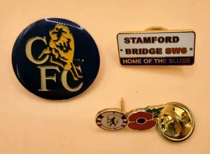 3 x Insignias de pasador de solapa de metal Chelsea. Insignia del club de fútbol Chelsea. Insignias Chelsea. - Imagen 1 de 14