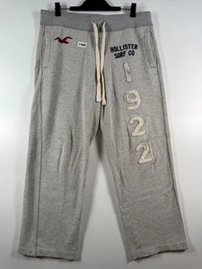 Y2K Hollister Unisex Sweatpants Fleece Gym Running Gray Sz Medium 18.5x28.5 - Picture 1 of 15