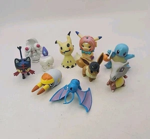 Lotto Pokemon Mini Figure Pvc Halloween Jazwares Mimikyu Pikachu Eevee Squirtle - Foto 1 di 16