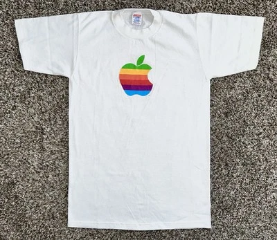 Camiseta De Colección Años 80 Apple Macintosh Arco Iris Multicolor Logo Computadora S EE. UU./50 Foto 1 de 4