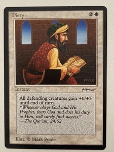 Magic the Gathering MTG Arabian Nights Piety Dark MP  (Beta Bob) - Picture 1 of 2
