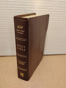 HOLY BIBLE King James Version Large Print Compact Bible Burgundy Bonded Leather - Imagen 1 de 7
