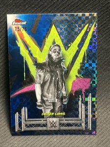 2025 TOPPS FINEST WWE DEXTER LUMIS UNCOMMON BLUE CHECKERBOARD 75/75 - Picture 1 of 4