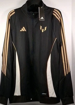 Chaqueta de chándal Adidas IZ2990 Messi XL para hombre, negra/dorada/blanca Foto 1 de 4
