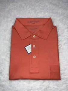 NEW B. Draddy Men’s Golf Polo Medium Pima Cotton Stretch w/Pocket NWT - Picture 1 of 4