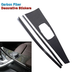 Carbon Fiber Central Console Multimedia Panel Cover Trim For BMW F30 F34 13-2019 - Picture 1 of 8